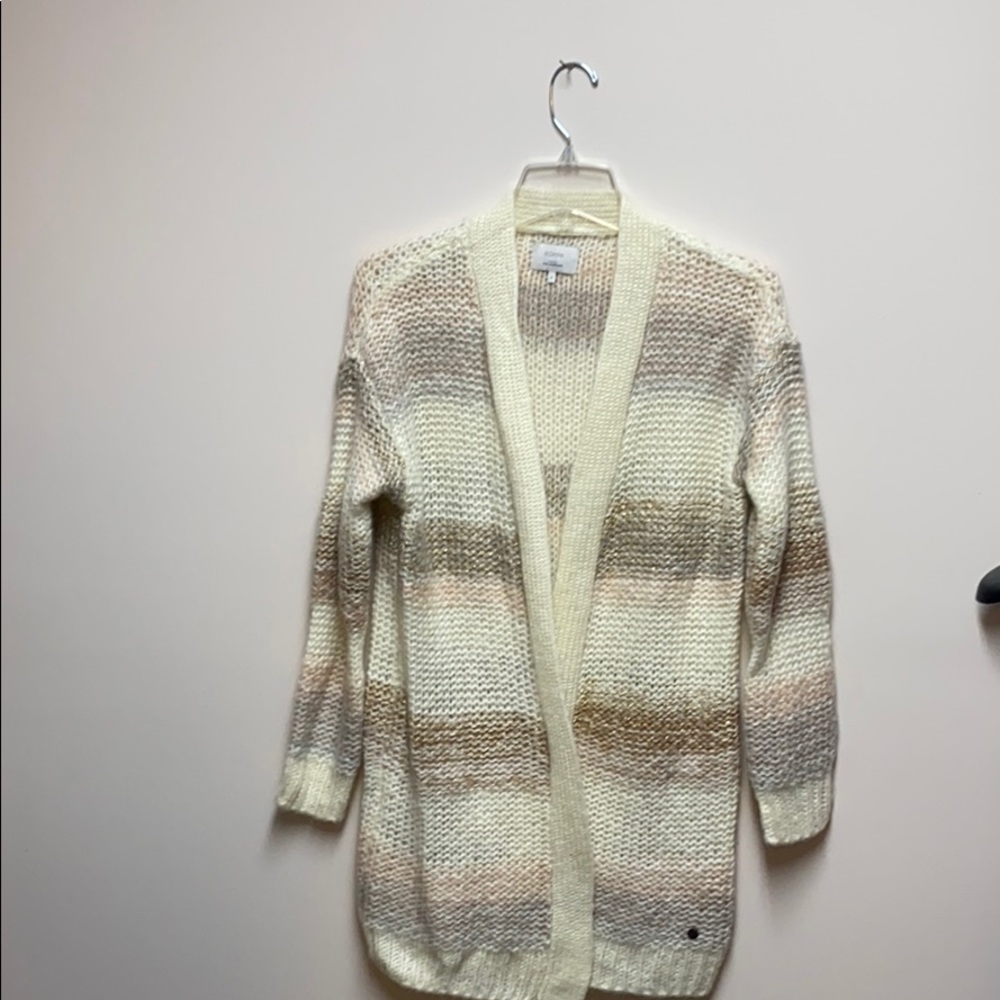 Anthropology sweater mohair/wool metallic accent